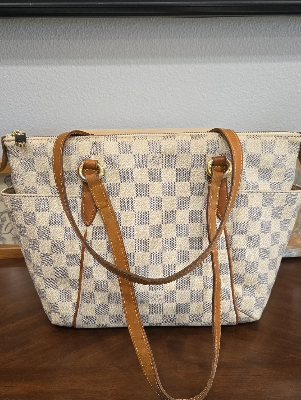 LOUIS VUITTON TOTALLY PM DAMIER AZUR SHOULDER BAG - GUC! - Picture 3 of 16